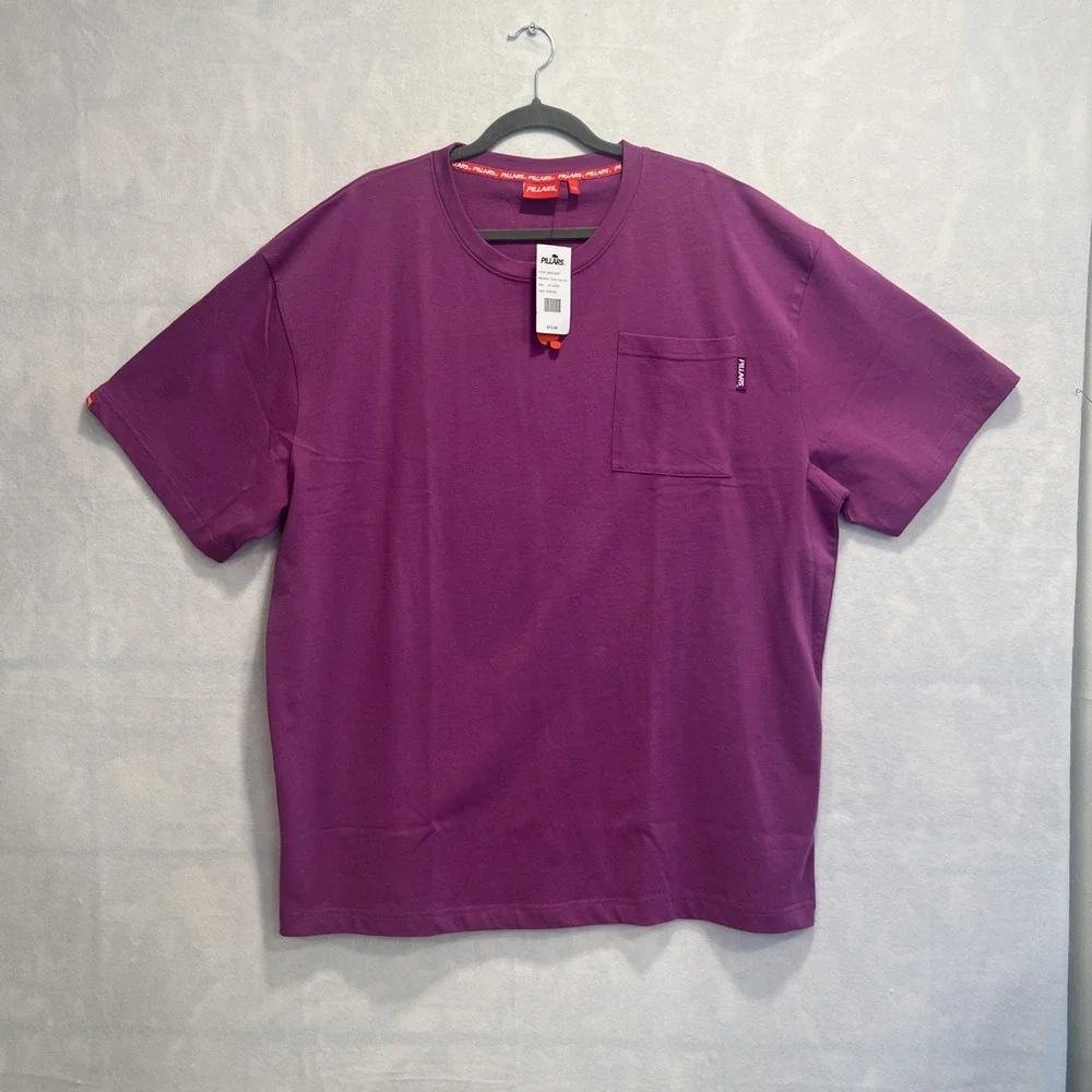 Men's Short Sleeve PILLARS 2XL Pocket Label Tee MRSP $72
